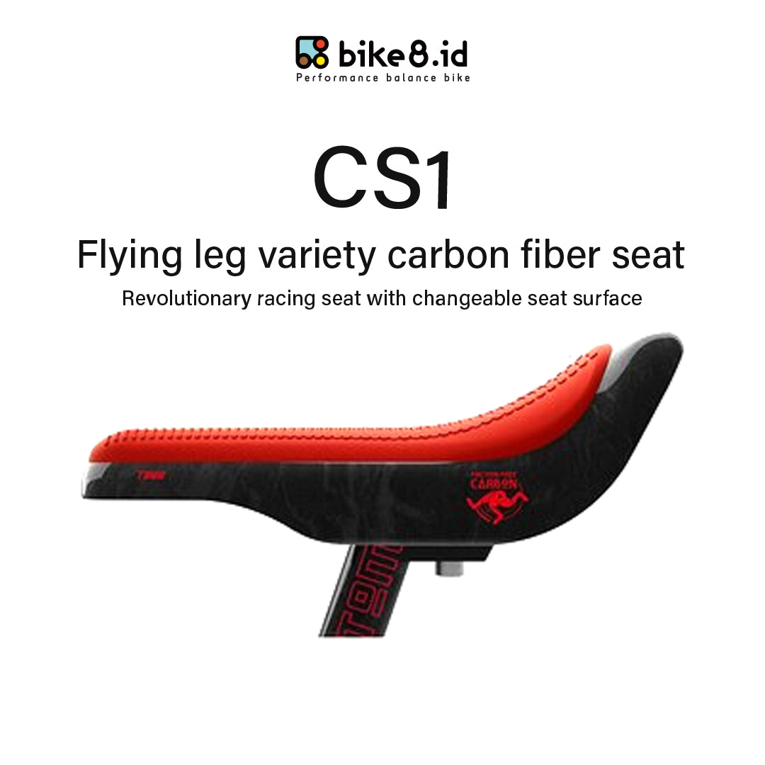 BIKE8 SCUD II Balance Bike Carbon Fiber Saddle - Sadel Sepeda Anak