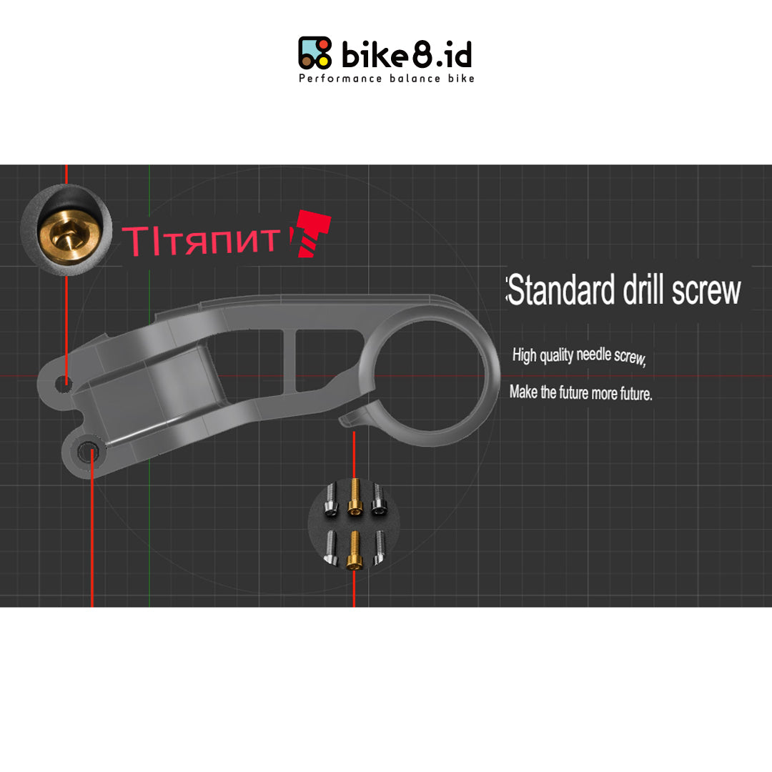 BIKE8 60mm Push Balance Bike Stem Racing 17° 25.4 mm - Sepeda Anak