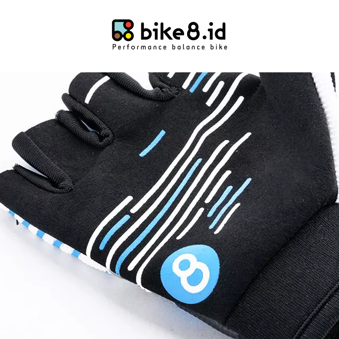 BIKE8 Cycling Kid Glove Half Finger - Sarung Tangan Sepeda Anak - BLUE