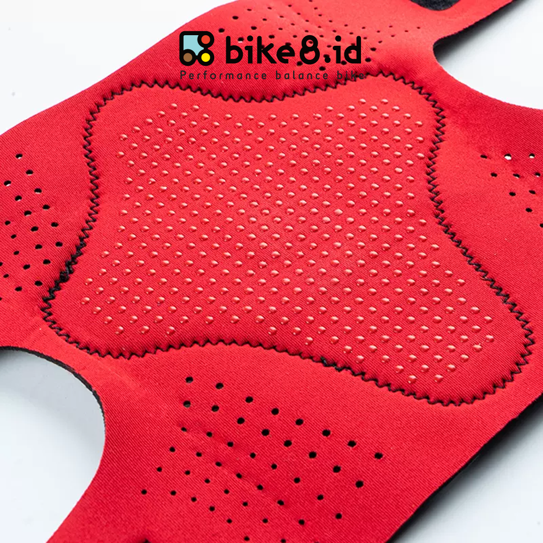 BIKE8 Kid Knee Elbow Pad Protector - Pad Pelindung - BLACK RED LINE
