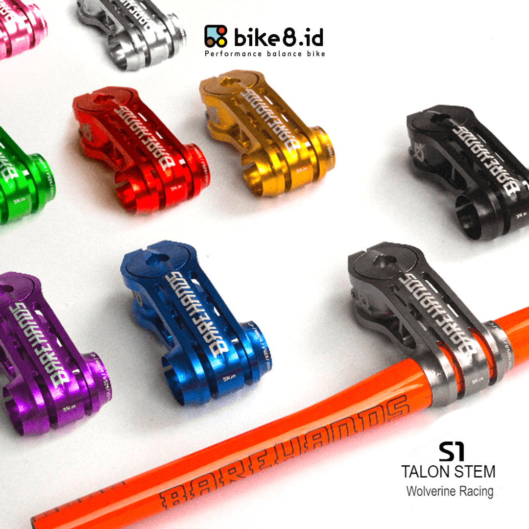 BIKE8 60mm Push Balance Bike Stem Racing 17° 25.4 mm - Sepeda Anak