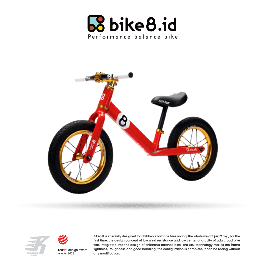 BIKE8 Racing Pro R PRO Balance Bike / Push Bike - Sepeda Anak