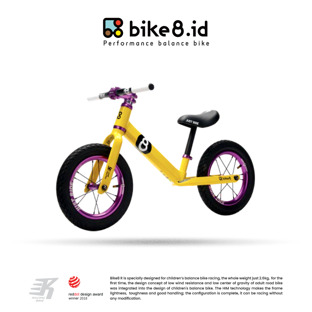 BIKE8 Racing Pro R PRO Balance Bike / Push Bike - Sepeda Anak