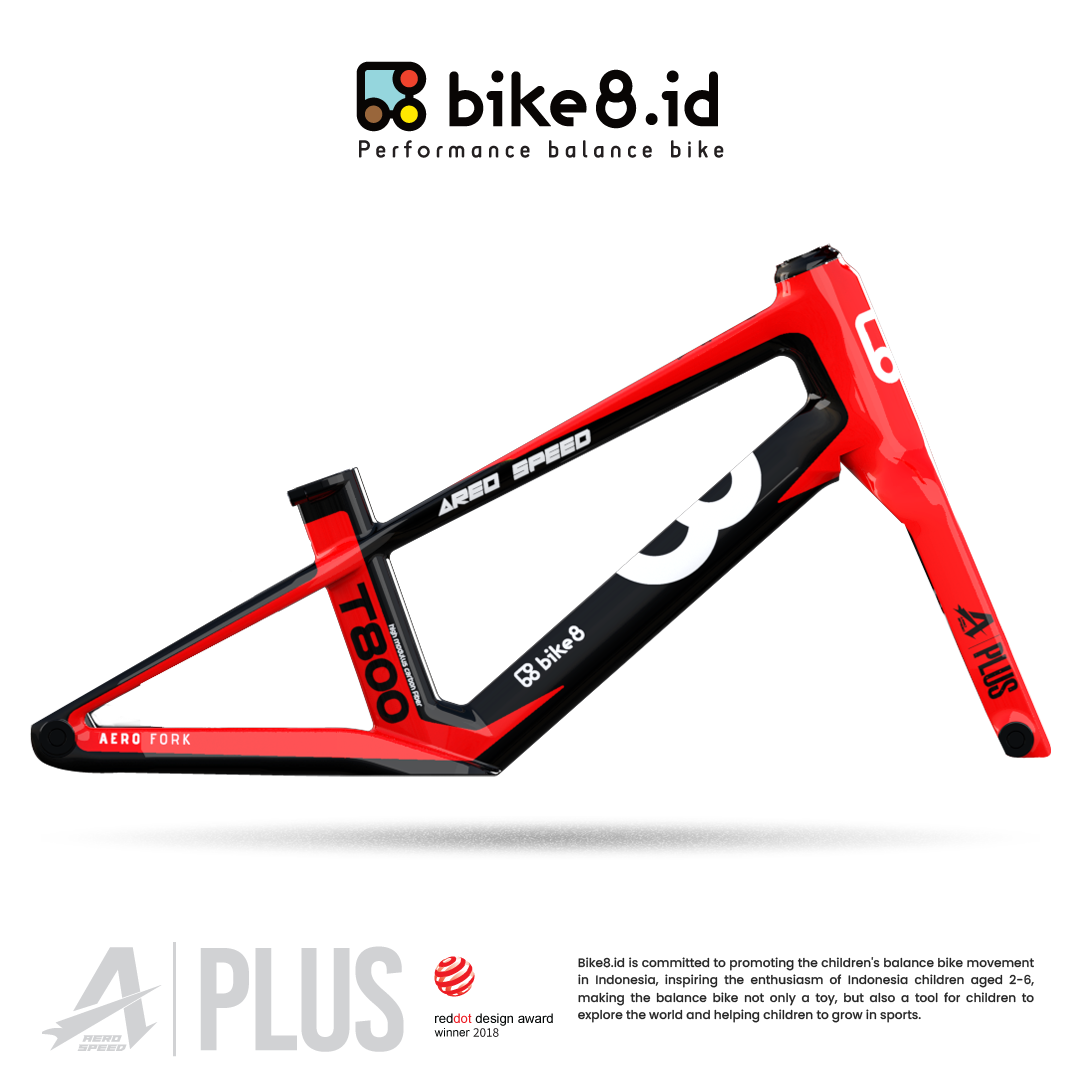FRAME BIKE8 A PLUS CARBON FIBER Balance Bike - Sepeda Anak