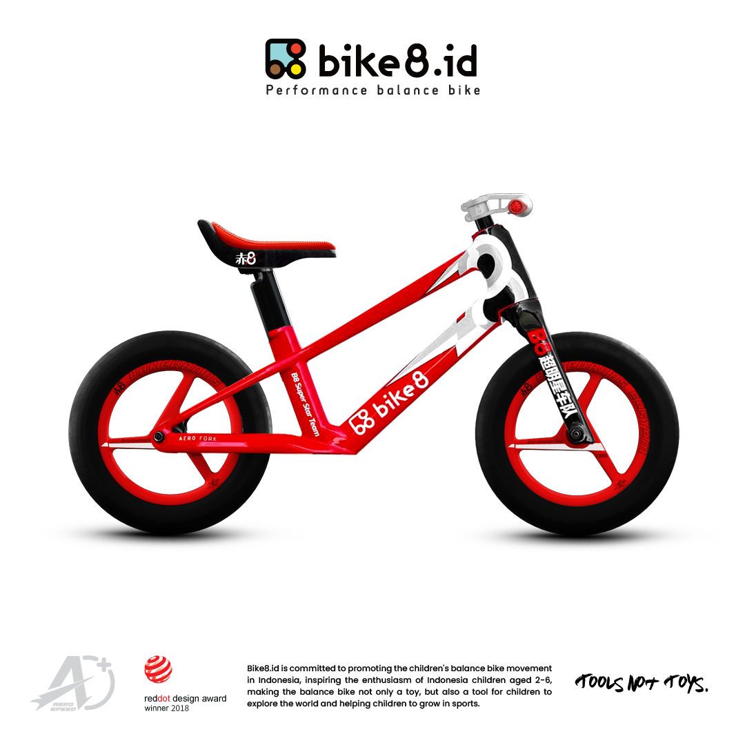 BIKE8 Balance Bike CARBON FIBER Full Bike Series - Sepeda Anak