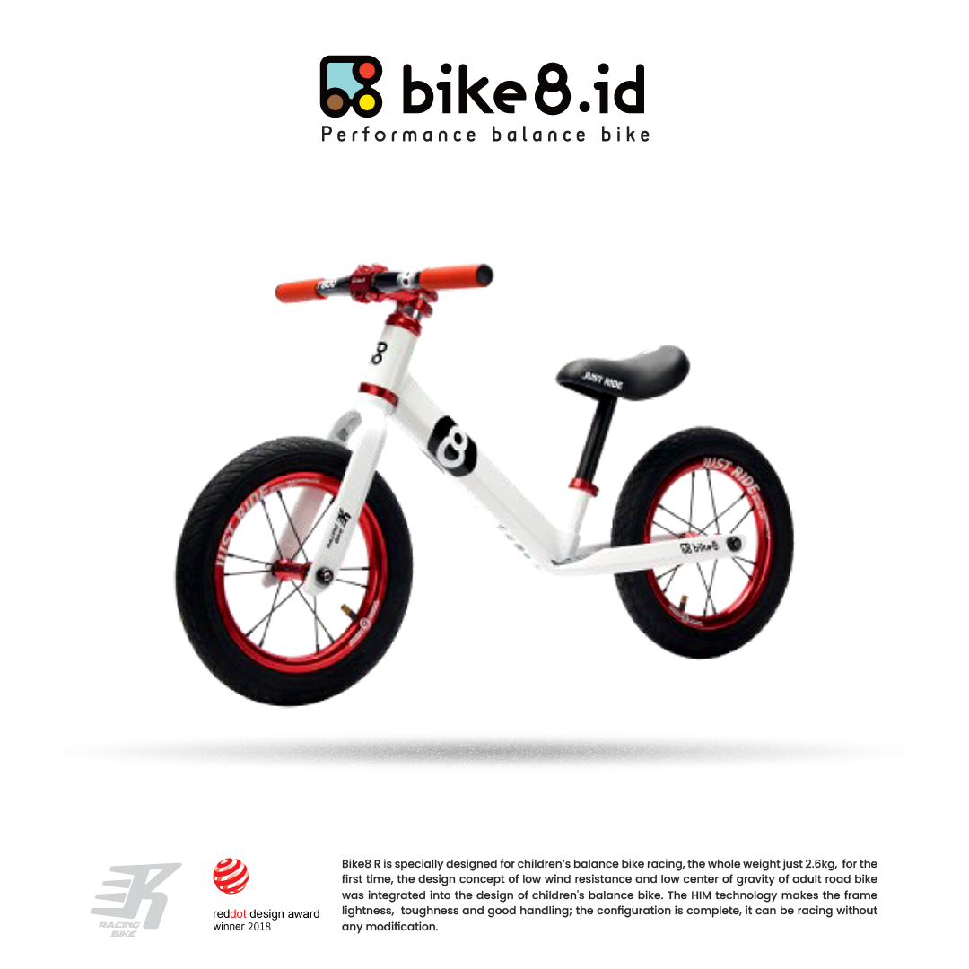 BIKE8 Racing Pro R PRO Balance Bike / Push Bike - Sepeda Anak