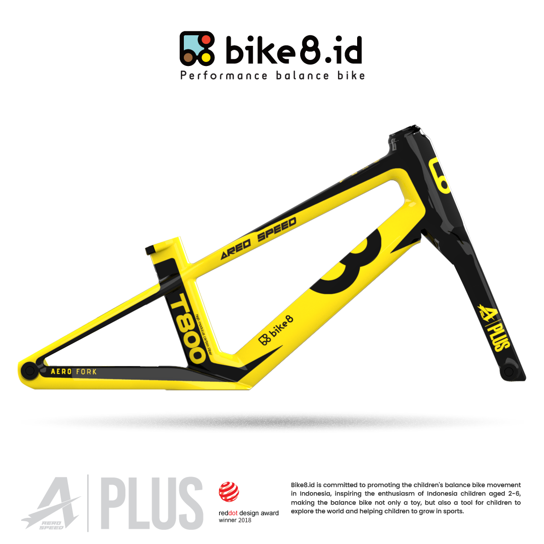 FRAME BIKE8 A PLUS CARBON FIBER Balance Bike - Sepeda Anak