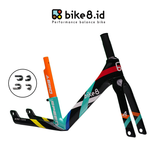 FRAME BIKE8 CARBON FIBER Balance /Push Bike - Sepeda Anak - COLOUR BAR