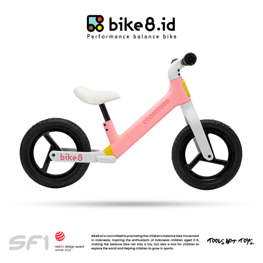 BIKE8 SF-1 STANDARD Balance / Push Bike - Sepeda Anak - BARBIE PINK