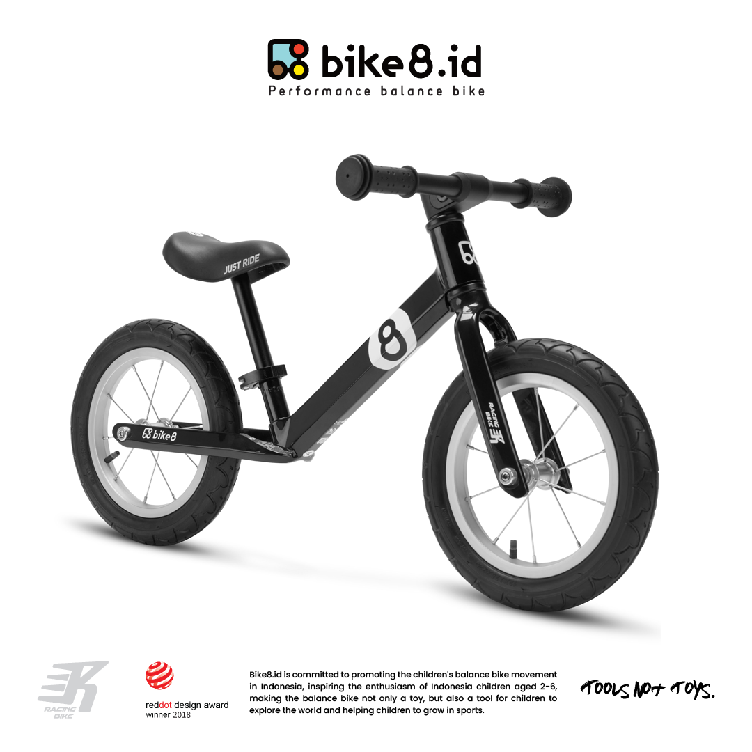 BIKE8 Children Racing Balance Bike / Push Bike - Sepeda Anak - Black
