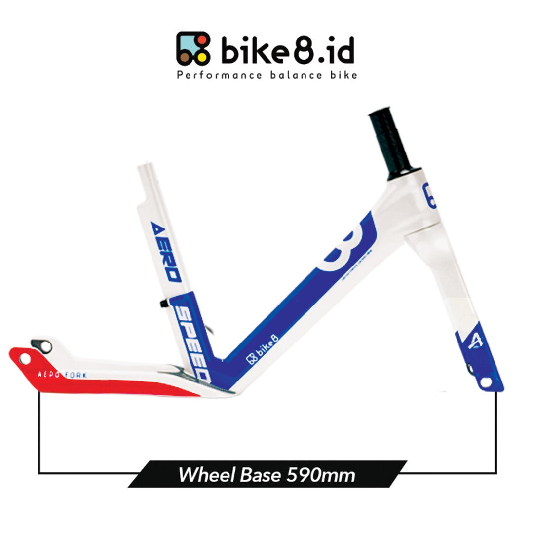 FRAME BIKE8 CARBON FIBER Balance / Push Bike - Sepeda Anak - WHITE