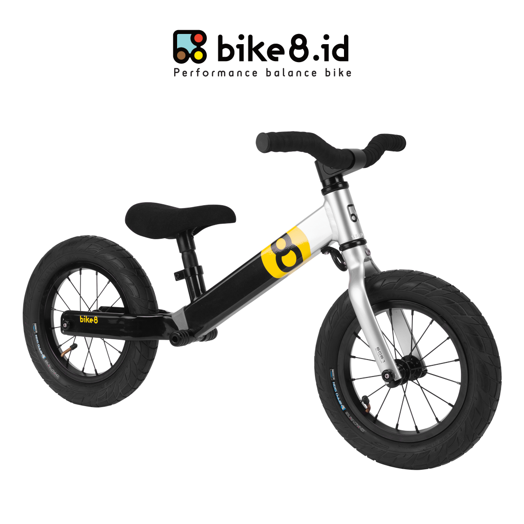 BIKE8 S-PRO Balance Bike Pushbike Sepeda Anak - SILVER BLACK