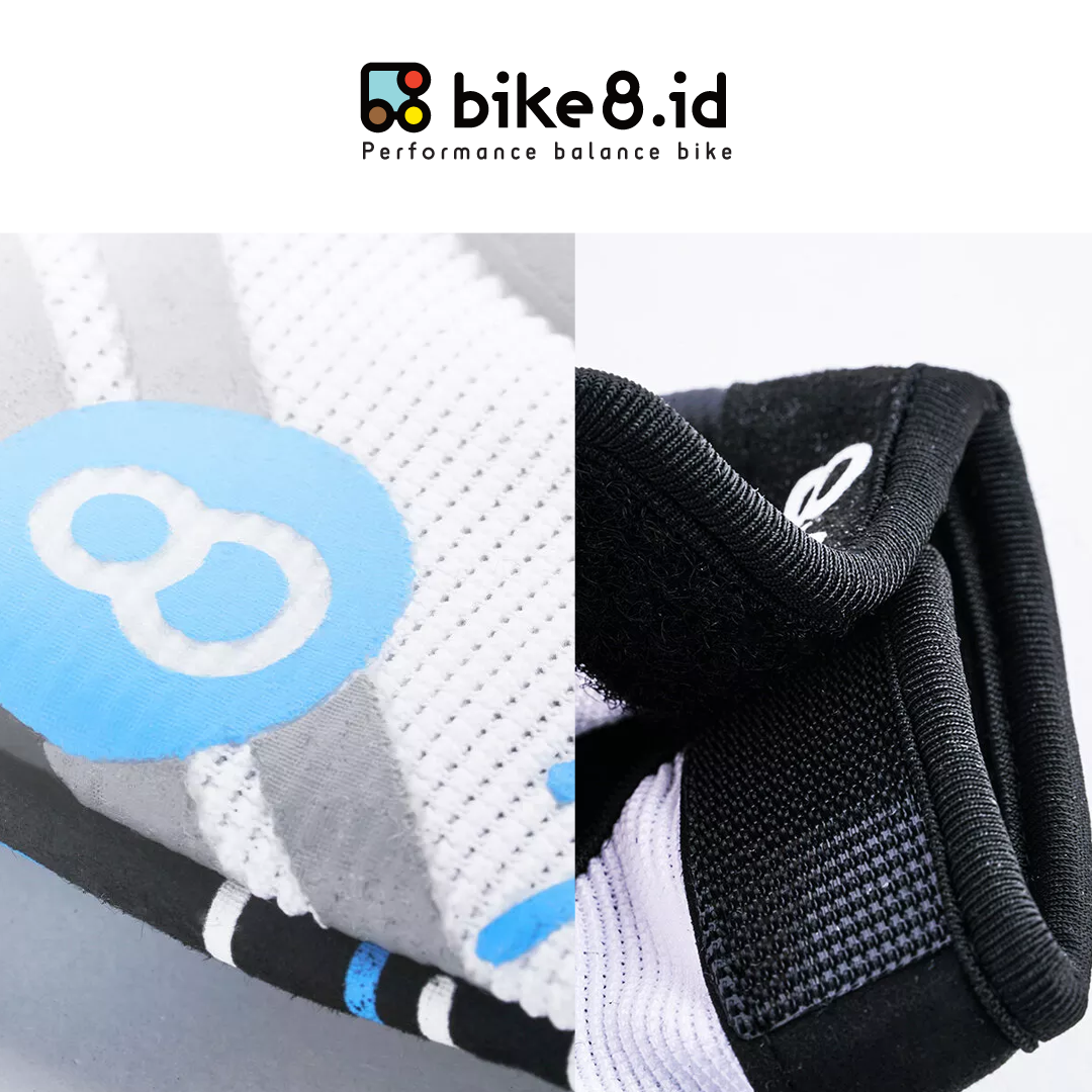 BIKE8 Cycling Kid Glove Half Finger - Sarung Tangan Sepeda Anak - BLUE