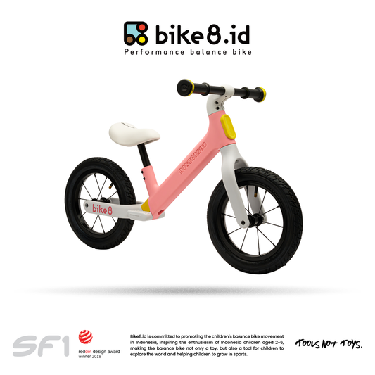 BIKE8 SF-1 PRO Balance Bike / Push Bike - Sepeda Anak - BARBIE PINK