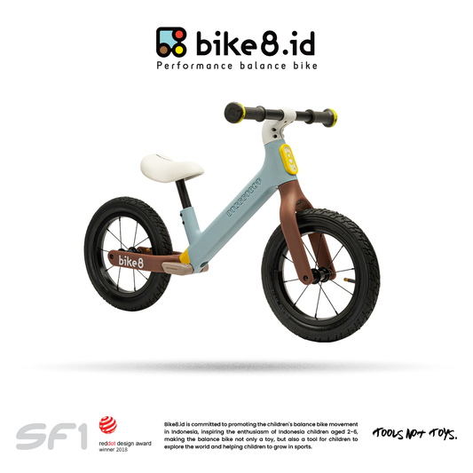 BIKE8 SF-1 PRO Balance Bike / Push Bike - Sepeda Anak - BLUE COCO